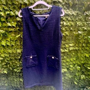Karl Lagerfeld tweed navy dress